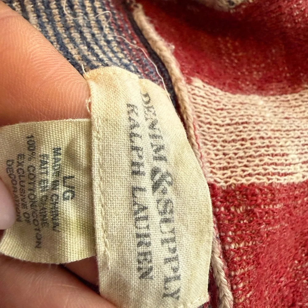 Denim & Supply Ralph Lauren Red, White, Blue American Flag Cardigan - Picture 4 of 7